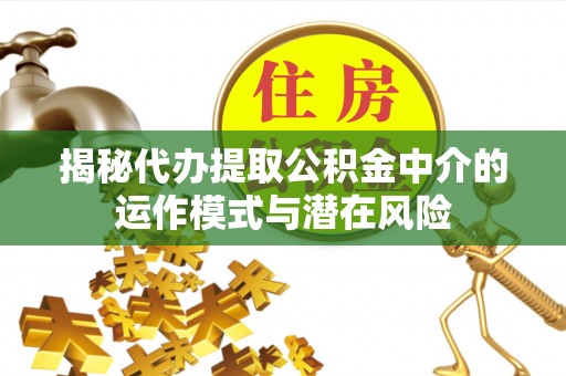 万江揭秘代办提取公积金中介的运作模式与潜在风险