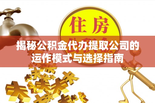 万江揭秘公积金代办提取公司的运作模式与选择指南