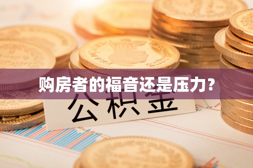 万江购房者的福音还是压力？