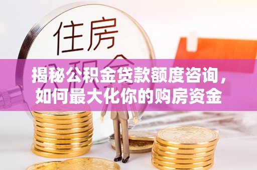 万江揭秘公积金贷款额度咨询，如何最大化你的购房资金