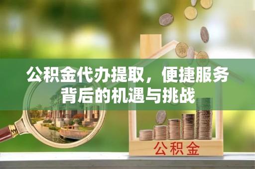 万江公积金代办提取，便捷服务背后的机遇与挑战