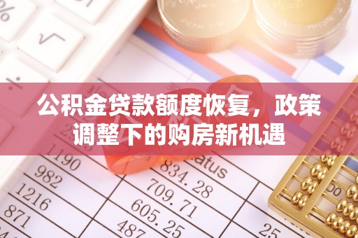 万江公积金贷款额度恢复，政策调整下的购房新机遇