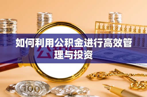 万江如何利用公积金进行高效管理与投资
