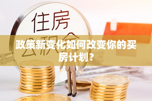 万江政策新变化如何改变你的买房计划？