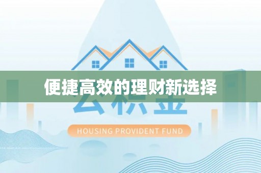 万江便捷高效的理财新选择